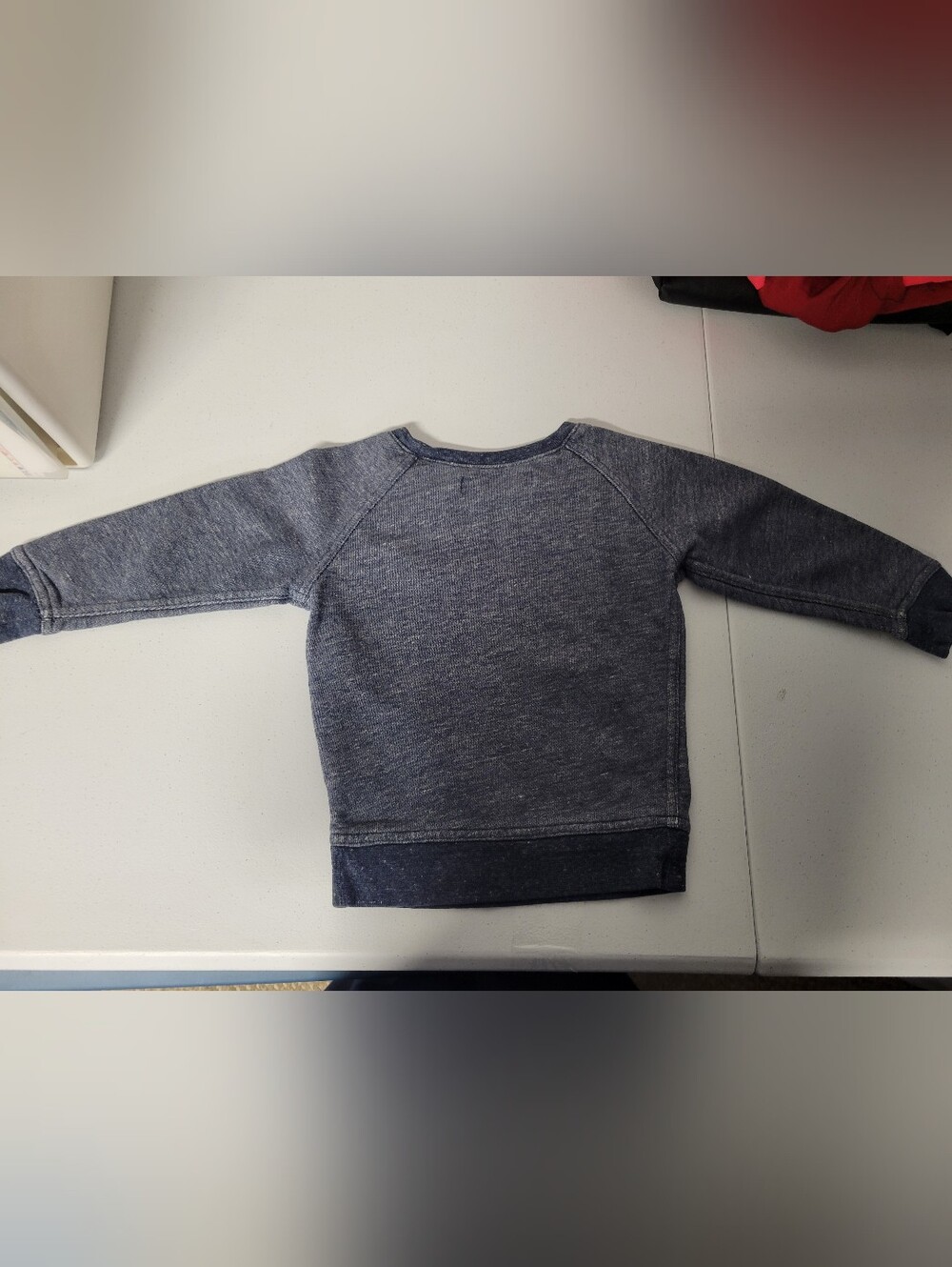 Everlane Baby Toddler 2T Crewneck Hoodie Sweatshirt Heathered Blue 100% Cotton - Picture 2 of 5
